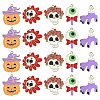 30Pcs 5 Styles Halloween Theme Alloy Enamel Pendants ENAM-CJ0005-10-1