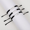 3Pcs 3 Style Stainless Steel Heart Link Bracelets Set BJEW-SW00106-02-6