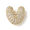 Brass Micro Pave Cubic Zirconia Beads X-KK-P290-61G-V-1