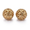 Hollow Brass Beads KK-Z009-03G-2