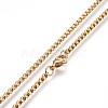 304 Stainless Steel Box Chain Necklaces NJEW-P244-01G-2