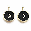 Brass Enamel Pendants KK-S356-198B-NF-1