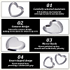 2Pcs 430 Stainless Steel Display Trays for Key Jewelry ODIS-SP0001-12P-5