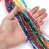 Electroplate Glass Beads Strands EGLA-X0007-01B-8mm-4