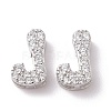 925 Sterling Silver Micro Pave Cubic Zirconia Beads STER-Z005-15P-J-1