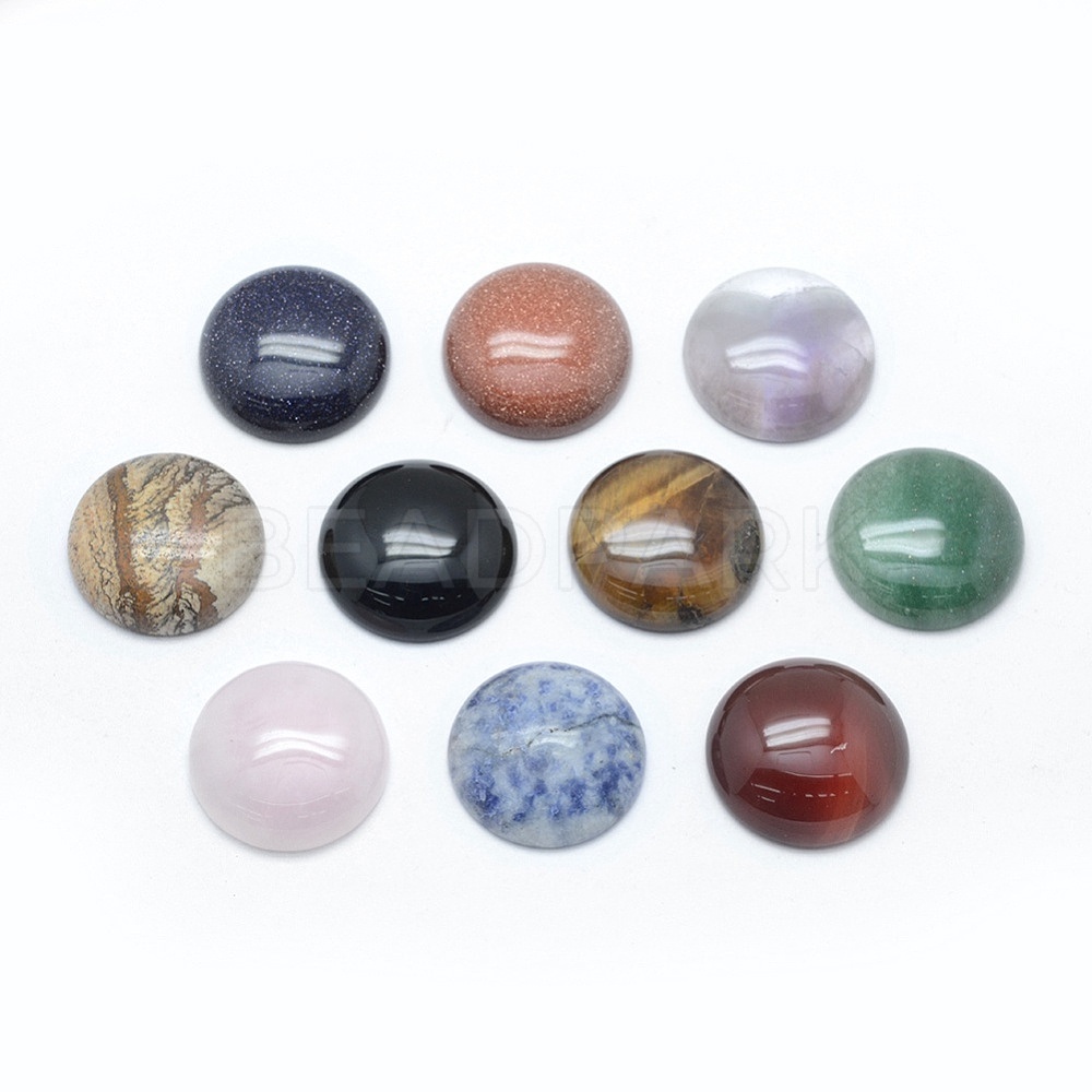 Natural & Synthetic Mixed Stone Cabochons - Beadpark.com