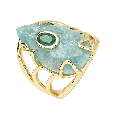 Natural Amazonite Cuff Rings GG-CBA5FCC-03G-08-1