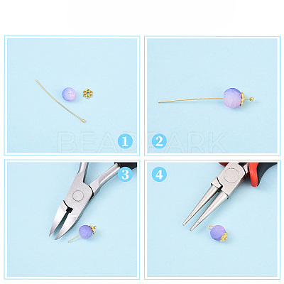 Brass Ball Head Pins KK-YW0004-03A-G-1