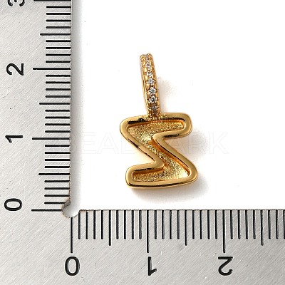 Brass Micro Pave Cubic Zirconia Pendants KK-K345-13Z-G-1