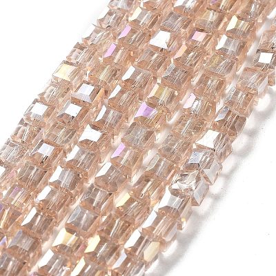Electroplate Glass Beads Strands LS-EGLA-D018-6x6mm-75-1