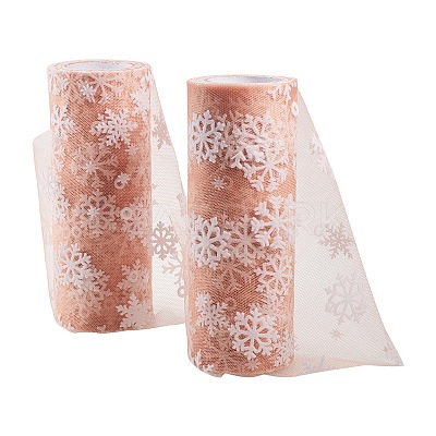 Snowflake Deco Mesh Ribbons OCOR-P010-G03-1