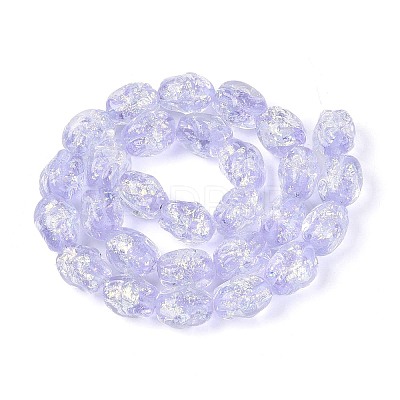 Handmade Foil Glass Beads Strands FOIL-N033-02D-1