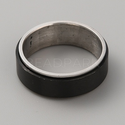 304 Stainless Steel Plain Rotating Finger Ring RJEW-WH0011-10G-EB-1