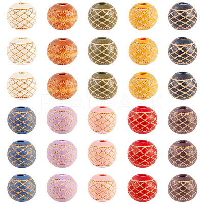 60Pcs Wood Beads WOOD-TA0002-79B-1