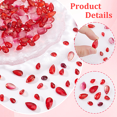 200Pcs 10 Styles Transparent Glass Pendants GLAA-GA0001-92-1