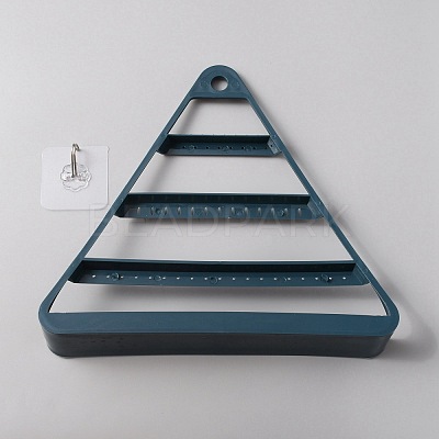 Triangle Plastic Jewelry Display Frame ODIS-WH0001-32A-1