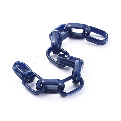 Handmade Acrylic Cable Chains AJEW-JB00535-01-1