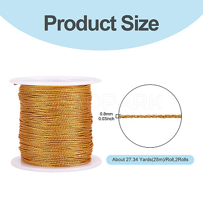 2 Rolls Round PET Metallic Thread MCOR-TADJ0001-01D-01-1