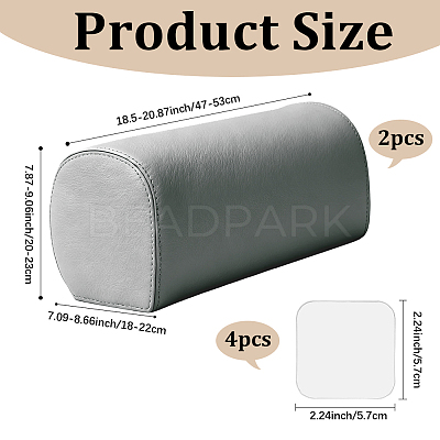 2Pcs Imitation Leather Sofa Armrest Covers AJEW-WH20070-167B-1