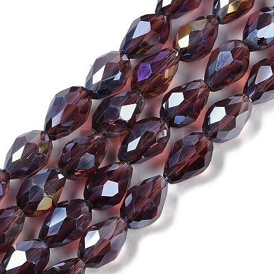 Transparent Electroplate Glass Beads Strands LS-EGLA-N013-T8mm-B03-1