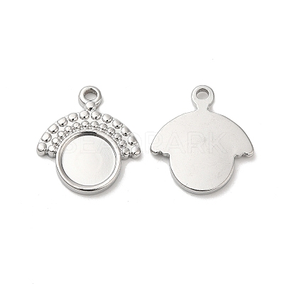 Non-Tarnish 304 Stainless Steel Pendant Cabochon Settings STAS-H214-26P-1
