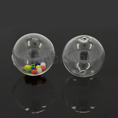 Handmade Blown Glass Globe Beads LS-DH017J-1-30mm-A-1