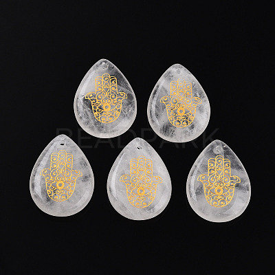 Natural Quartz Crystal Pendants G-N345-05F-1