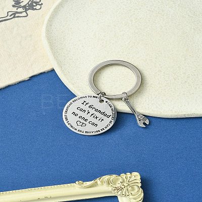 Alloy & 201 Stainless Steel Keychain KEYC-YW00102-12-1