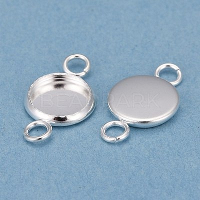 201 Stainless Steel Cabochon Connector Settings STAS-F191-15S-B-1
