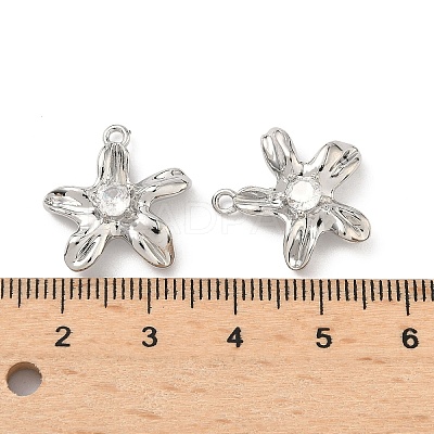 Brass Micro Pave Cubic Zirconia Pendants KK-L260-10P-1