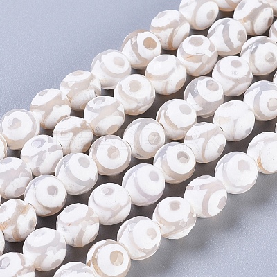 Tibetan Style 3-Eye dZi Beads X-TDZI-G341-10mm-02-1