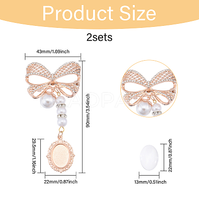 Alloy Bowknot Pendant Decorations JEWB-CA00004-1