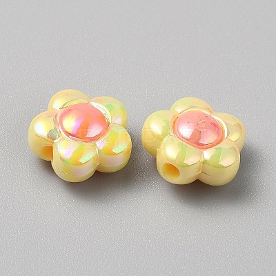 Plating Acrylic Beads MACR-WH0007-128D-1
