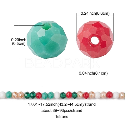 Christmas Theme Glass Beads Strands GLAA-YW0001-82A-1