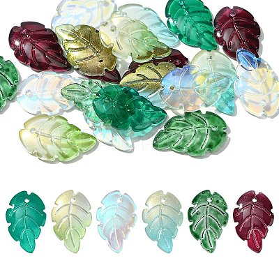 Glass Pendants GLAA-YW0003-35-1