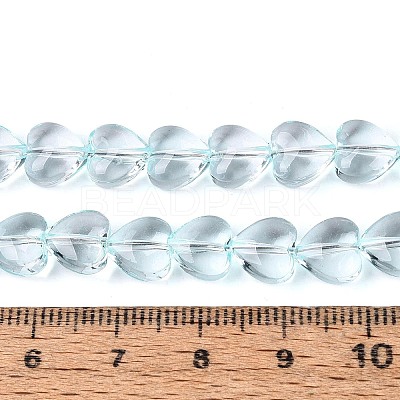 Baking Paint Transparent Glass Beads Strands DGLA-N021-01A-01-1