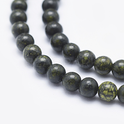 Natural Serpentine/Green Lace Stone Beads Strands G-P345-01-4mm-1