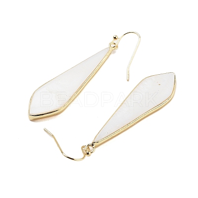 Natural White Shell  Dangle Earrings EJEW-P145-03F-1