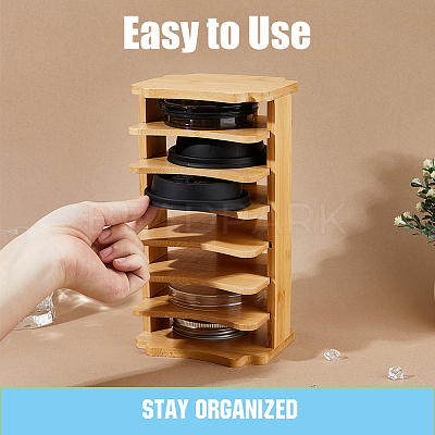 Bamboo Rattan Food Storage Stands AJEW-WH0534-52-1