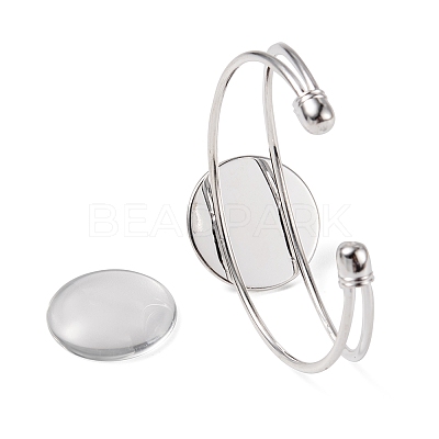 DIY Blank Dome Bangle Making Kit DIY-FS0003-50S-1