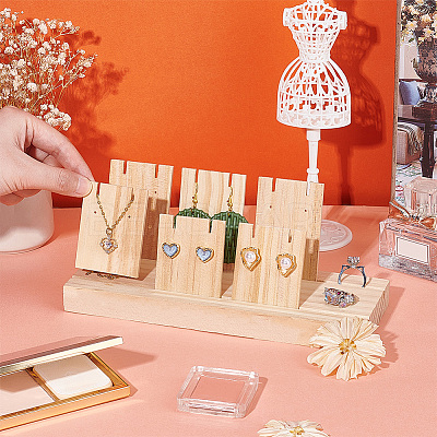 Wood Earring Display Stands EDIS-WH0029-20A-1