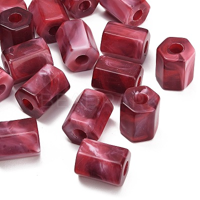 Opaque Acrylic Imitation Gemstone Beads AC-CBAE907-02-1