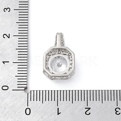 Brass Micro Pave Cubic Zirconia Pendants KK-Q047-01A-1