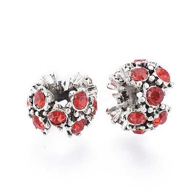 Alloy Rhinestone Spacer Beads RB-E534-01AS-D-1