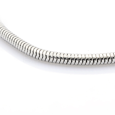 Tarnish Resistant 304 Stainless Steel European Style Round Snake Chains Bracelets STAS-J015-01-1