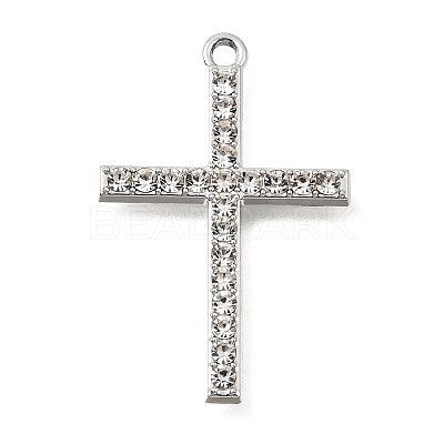 UV Plating Alloy Crystal Rhinestone Pendants RB-CBAD37D-18P-1