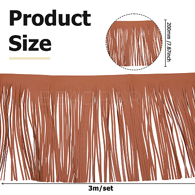 3M PU Leather Fringe Trim DIY-HS0002-30C-1
