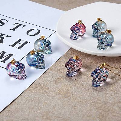5Pcs Electroplate K9 Glass Pendants EGLA-SZ0001-31-1