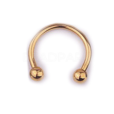 303 Stainless Steel Circular/Horseshoe Barbell Nose Rings WG86D19-19-1