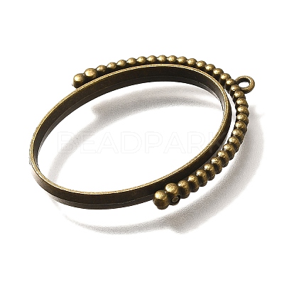 Alloy Open Back Bezel Pendants PALLOY-I223-11AB-1